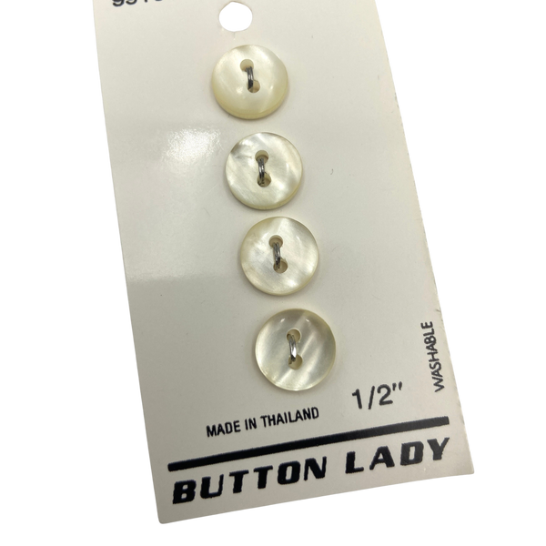 1/2" Bridgit  | Vintage Plastic Buttons | Set of 4