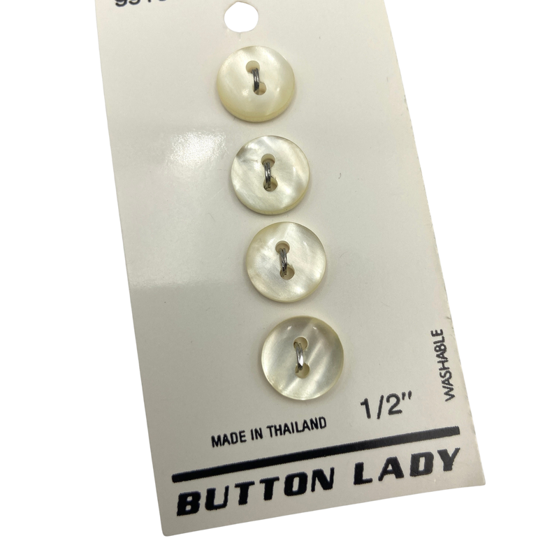 1/2" Bridgit  | Vintage Plastic Buttons | Set of 4