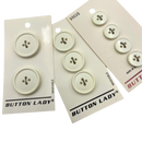 1/2", 3/4" Or 7/8" Blanca  | Vintage Plastic Buttons | Choose Your Size