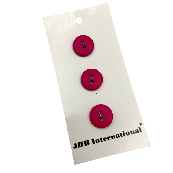 1/2" Raspberry | Plastic Buttons | Set of 3