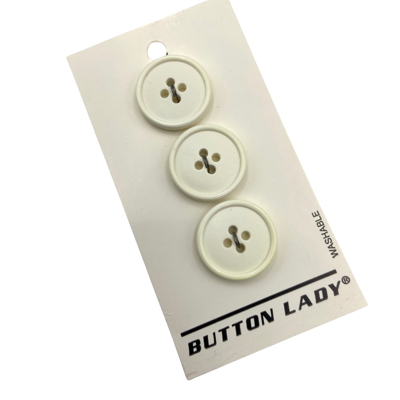 1/2", 3/4" Or 7/8" Blanca  | Vintage Plastic Buttons | Choose Your Size