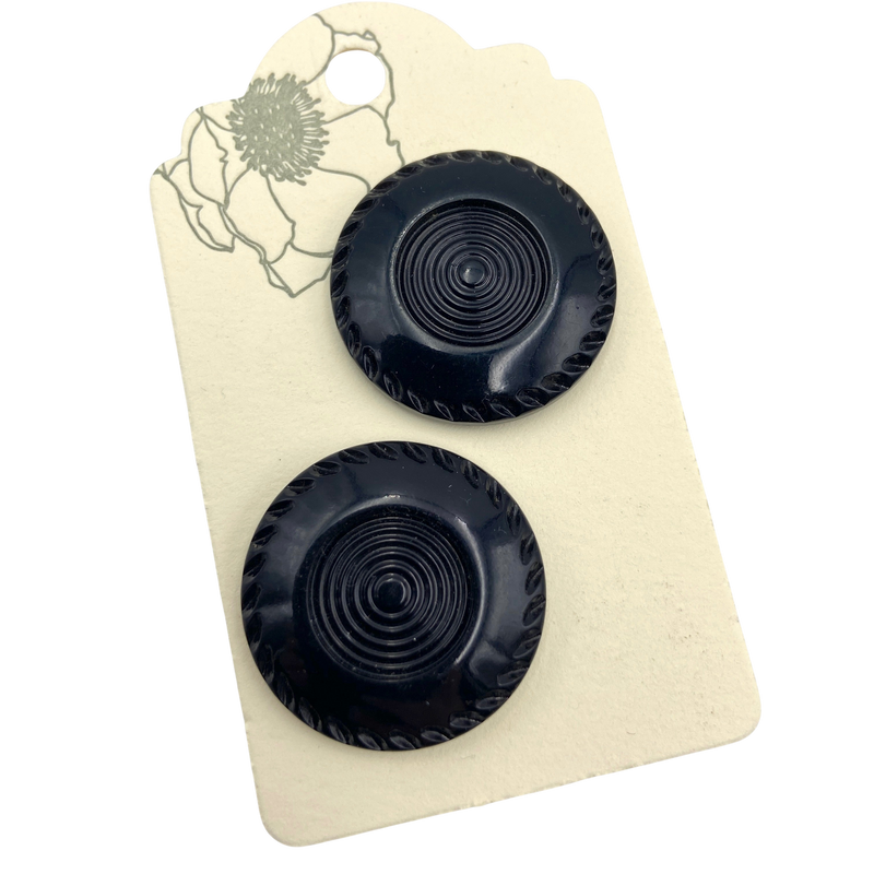 1-1/8" Carl | Plastic Buttons | Set of 2