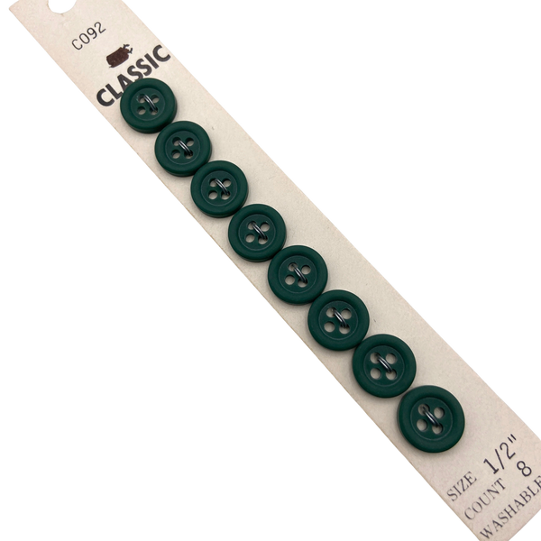 1/2" Pine  | Vintage Plastic Buttons | Set of 8