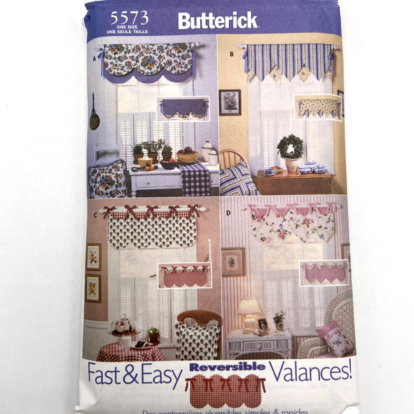 Butterick 5573 | Fast & Easy Reversible Valances