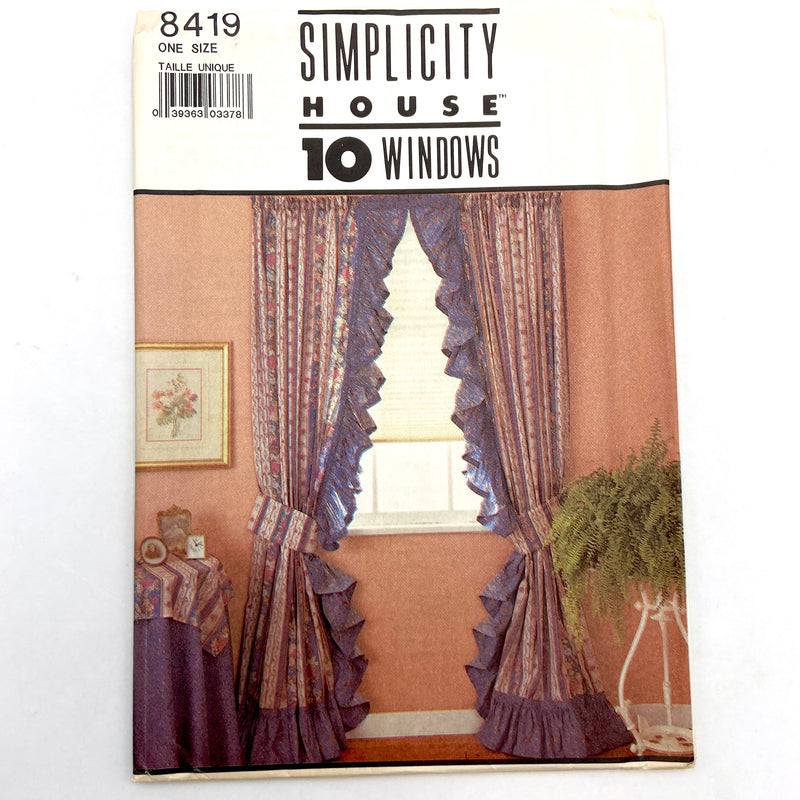 Simplicity 8419 | 10 Windows | Drapery Pattern