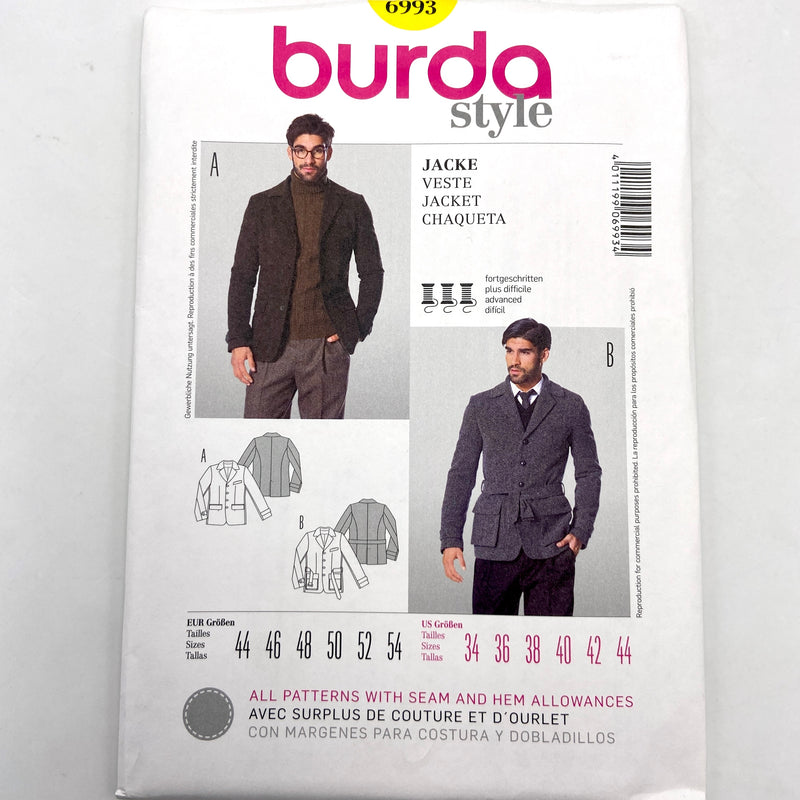 Burda 6993 | Adult Jacket | Size 34-44