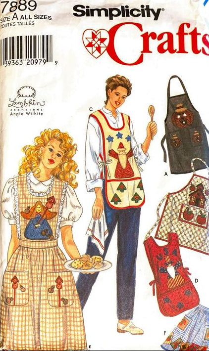 Simplicity Crafts 7889 | Misses' Apron with Appliques | Craft Pattern