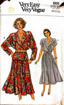 Vogue 9339 Vintage | Misses' Top & Skirt | Size 8-12