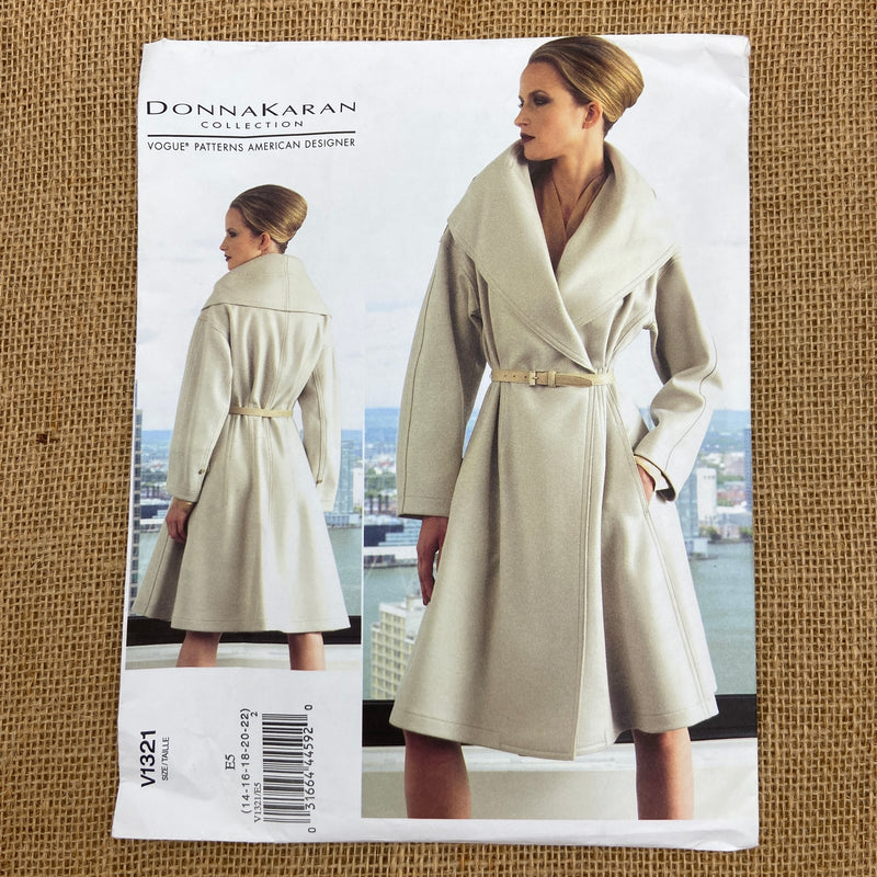 Vogue 1321 | Donna Karan | Misses' Coat | Size 14-22