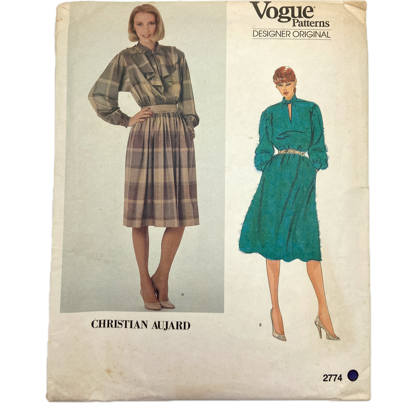 Vogue 2774 | Christian Aujard | Misses' Dress | Size 10