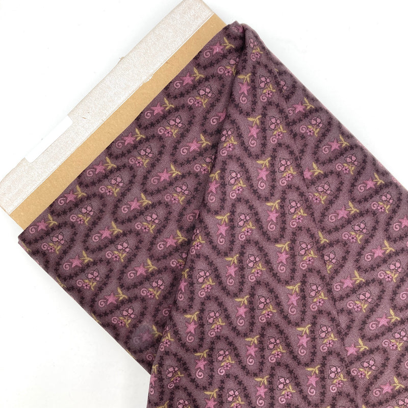 Wavy Stripe Plum | Itty Bitty Henry Glass & Co. | Quilting Cotton