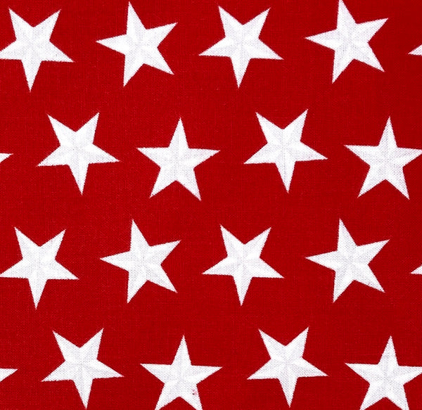 White Stars on Red | Liberty for All Henry Glass & Co. | Quilting Cotton