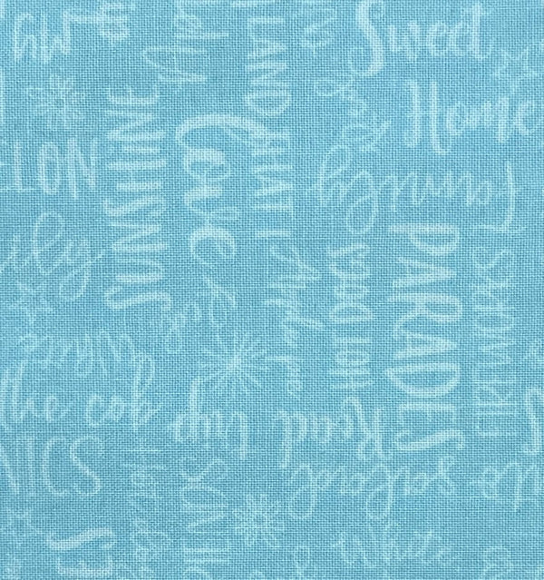 Wordy Words Blue | Red, White & Bloom | Quilting Cotton