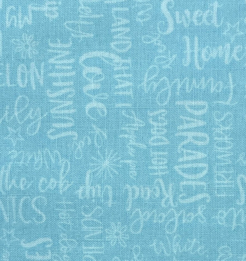 Wordy Words Blue | Red, White & Bloom | Quilting Cotton