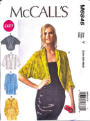 McCall's M6845 | Misses' Wraps & Jackets | Size Sm-Med