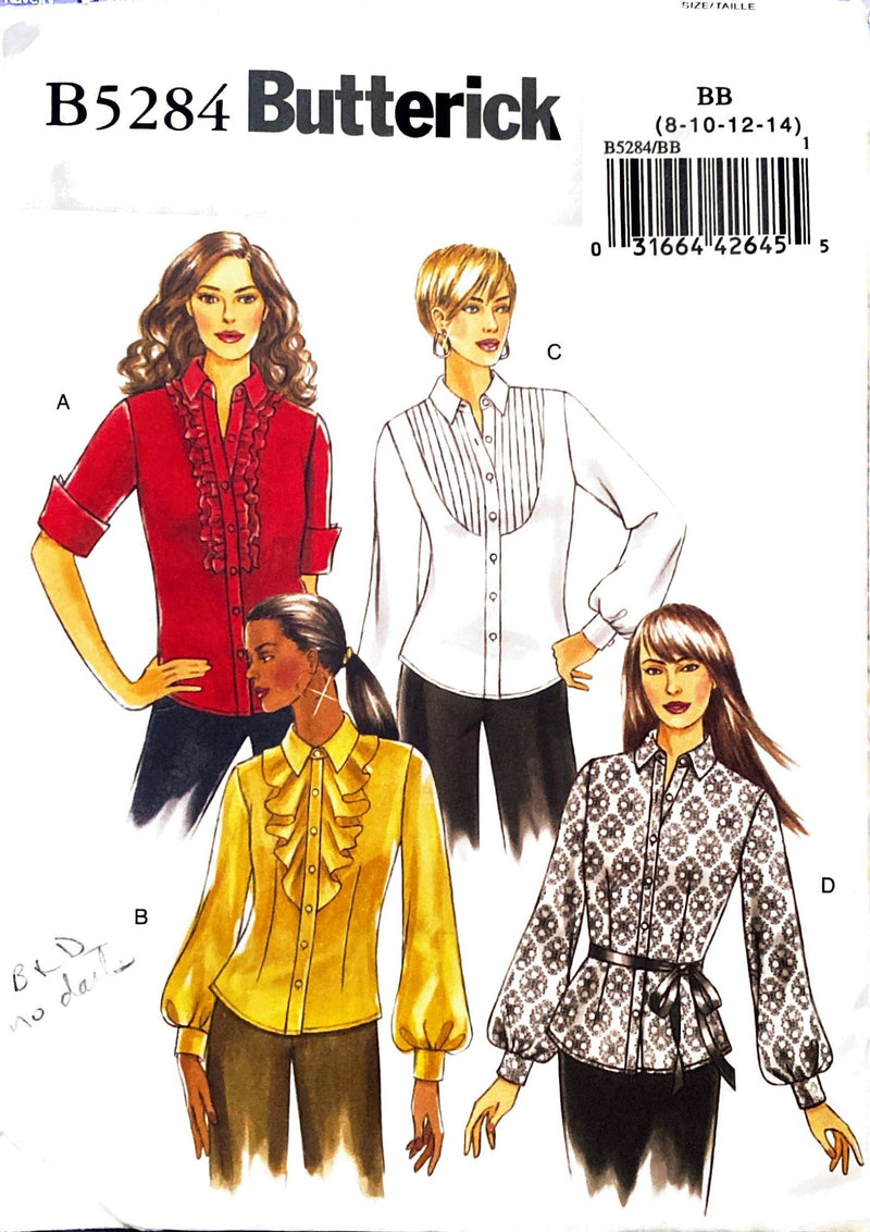Butterick B5284 | Misses' Shirt | Size 8-14