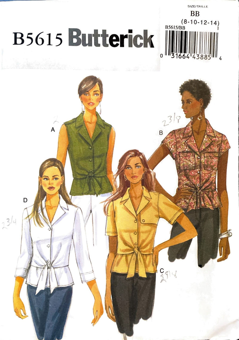 Butterick B5615 ©️2011 | Misses' Top | Size 8-14