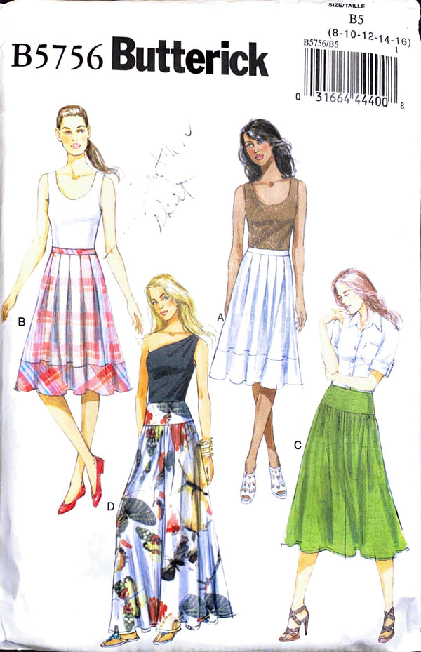 Butterick B5756 | Misses' Skirt | Size 8-16