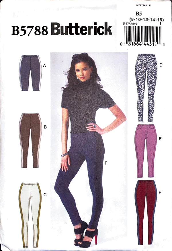 Butterick B5788 | Misses'/Women's Leggings | Size 8 - 16