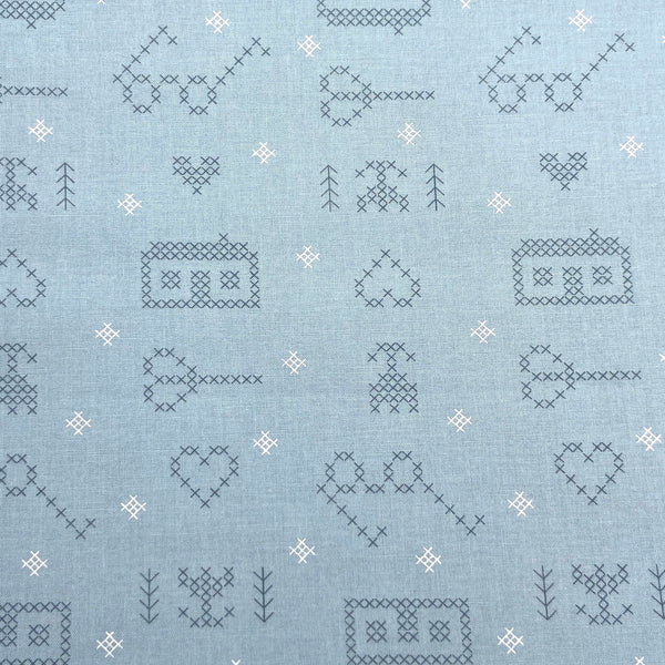 Cross Stitch Bluebell | Make Time | Quilting Cotton