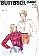 Vintage Butterick 4088 | Misses' Blouse & Tie | Size 12