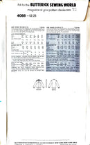 Vintage Butterick 4088 | Misses' Blouse & Tie | Size 12