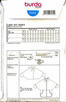Burda Style 7131 | Adult's Jacket in Two Lengths | Size 10-22