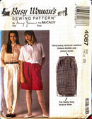 McCall's 4087 Busy Woman's Sewing Pattern | Misses' Skirt, Pants and Shorts | Size 20