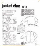 Design & Sew Patterns 312 | Adult's Jacket Elan | Size 4-22