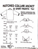 Design & Sew Patterns 307 | Adult's Notched Collar Jacket & Shirt Fronts | Size 4-22