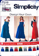 Simplicity 7316 | Misses' Jumper with Detachable Collar | Size 18-22