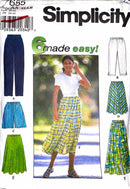 Simplicity 7655 | Misses' Pants, Shorts & Skirt | Size Xs-M