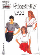 *Vintage* Simplicity 9587 | Misses' Pullover Tops | Size 6-14