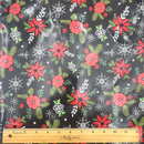 Winter Wonder Charcoal | PUL Fabric | Polyurethane Laminate | Laminated on the FRONT