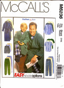 McCall's M6236 | Boys' and Adults' Robe with Tie Belt, Top, Pants, or Shorts | Kid's Size 3-8 / Adult's Size Sm-XL