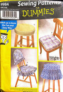 Simplicity 9984 Sewing Patterns for Dummies | Various Chair and Stool Covers | Home Decor Pattern