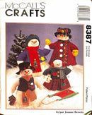 *Vintage* McCall's Crafts 8387 | Snow Family | Craft Pattern