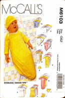 McCall's M6103 | Infant's and Preemie Layette - For Stretch Knits Only | Size Infant