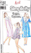 Simplicity 8092 Vintage | Misses' Robe, Nightgown, and Baby Dolls  | Size S-XL