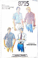 Simplicity 8725 Vintage | Extra-Tall Men's Set of Shirts | Size 46-52