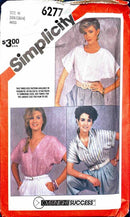 Simplicity 6277 Vintage | Misses' Loose Fitting Tops | Size 10-14