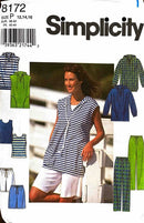 Simplicity 8172 | Misses' Top, Pants, or Shorts & Knit Tank Top | Size 12-16
