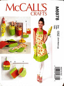 McCall's Crafts M6978 | Apron and Kitchen Accessories - Size Sm, M, LG | Craft Pattern
