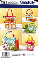 Simplicity 1385 | Art Caddies, Lunch Bags, and Snack Bag | Accessory Pattern