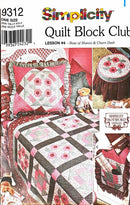 Simplicity 9312 Quilt Block Club | Rose of Sharon & Churn Dash | Home Decor Pattern