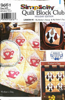 Simplicity 9661 Quilt Block Club | My Mother's Teacup & My Father's Ties | Home Decor Pattern