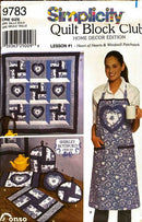 Simplicity 9783 Quilt Block Club | Heart of Hearts & Windmill Patchwork | Home Decor Pattern