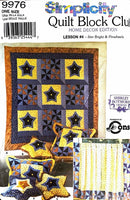 Simplicity 9976 Quilt Block Club | Star Bright & Pinwheels | Home Decor Pattern