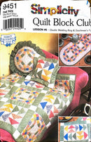 Simplicity 9451 Quilt Block Club | Double Wedding Ring & Dutchman's Puzzle | Home Decor Pattern
