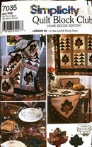 Simplicity 7035 Quilt Block Club | A New Leaf & Flying Geese | Home Decor Pattern